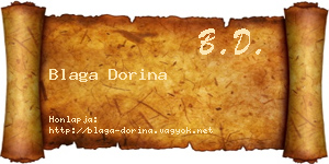 Blaga Dorina névjegykártya